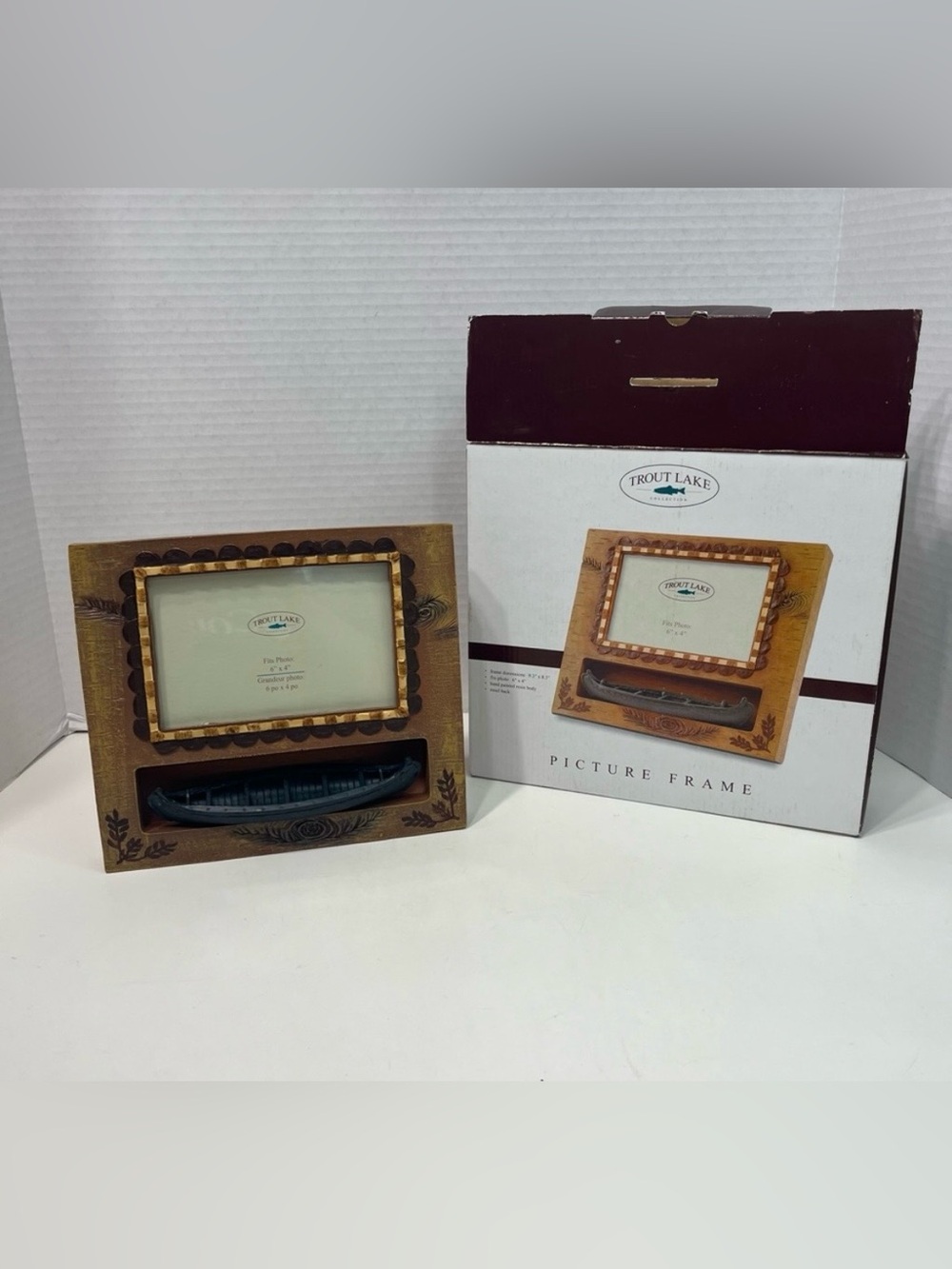 TROUT LAKE Collection canoe boat picture frame cottage decor lake decor gift
